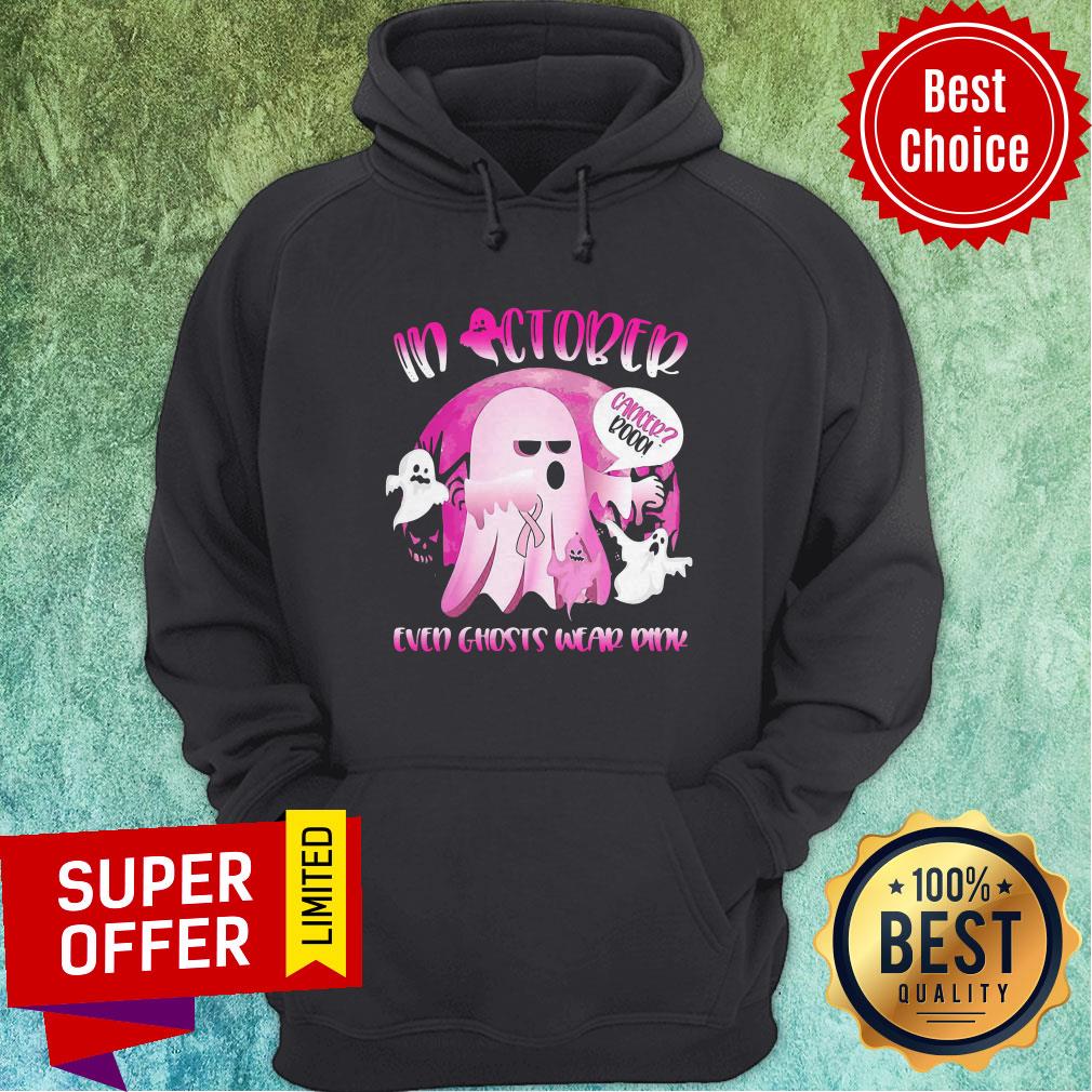 Nice In October We Wear Pink Ghost Boo Breast Cancer Shirt - Image 5