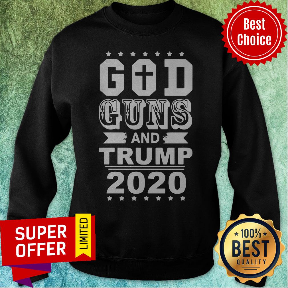Premium Jesus God Guns And Trump 2020 Shirt - Image 2