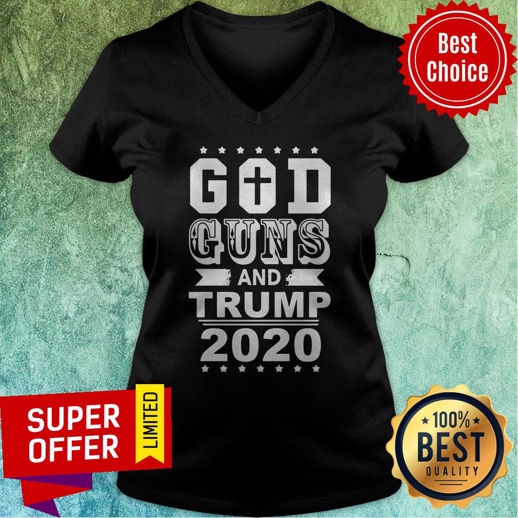 Premium Jesus God Guns And Trump 2020 Shirt - Image 4