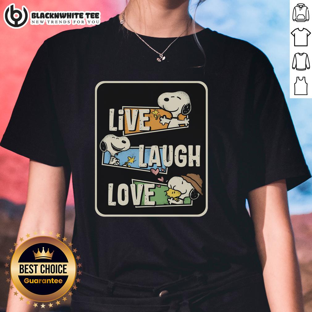 Cute Snoopy Loves To Live And Laugh T-Shirt - Image 3