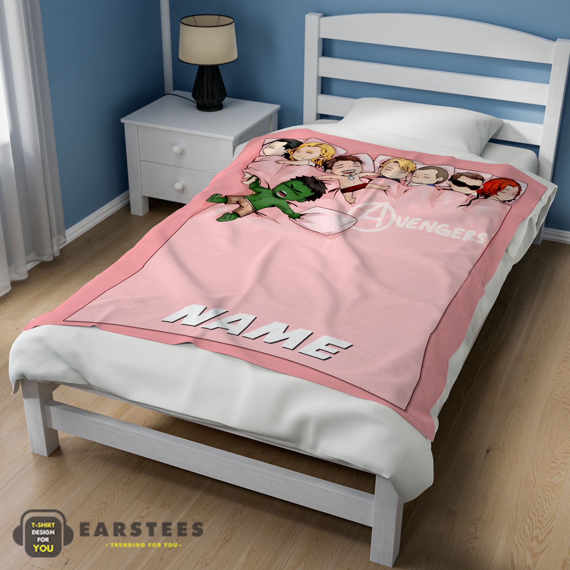 Good Marvel Avengers Assemble Avengers Chibi Character Sleeping Blanket Fleece Customized Blanket - Image 3