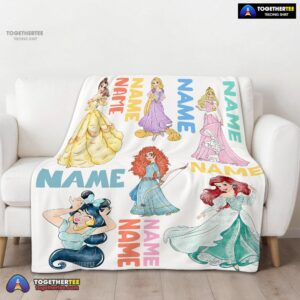 Alternative view of Official Cartoon Disney Princess Blanket Fleece Customized Blanket