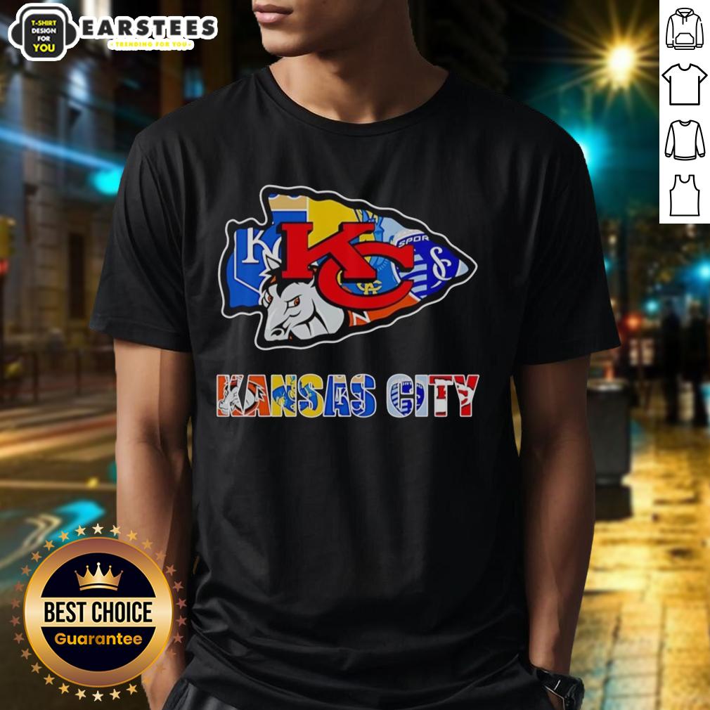 Original Kansas City Chiefs Kansas City Royals Sporting Kansas City Logo Mashup T-Shirt