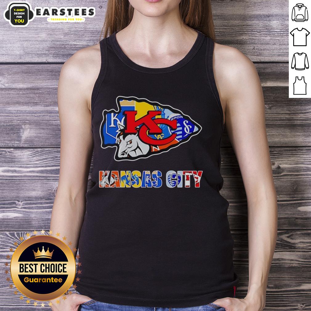 Original Kansas City Chiefs Kansas City Royals Sporting Kansas City Logo Mashup T-Shirt - Image 4