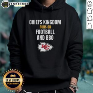 Alternative view of Awesome Kansas City Chiefs Kingdom Runs On Football And Bbq T-Shirt