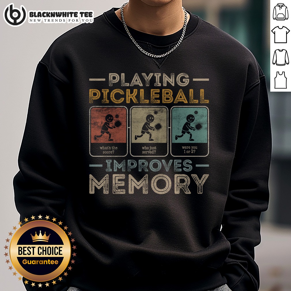 Original Playing Pickleball Improves Memory Shirt - Image 4