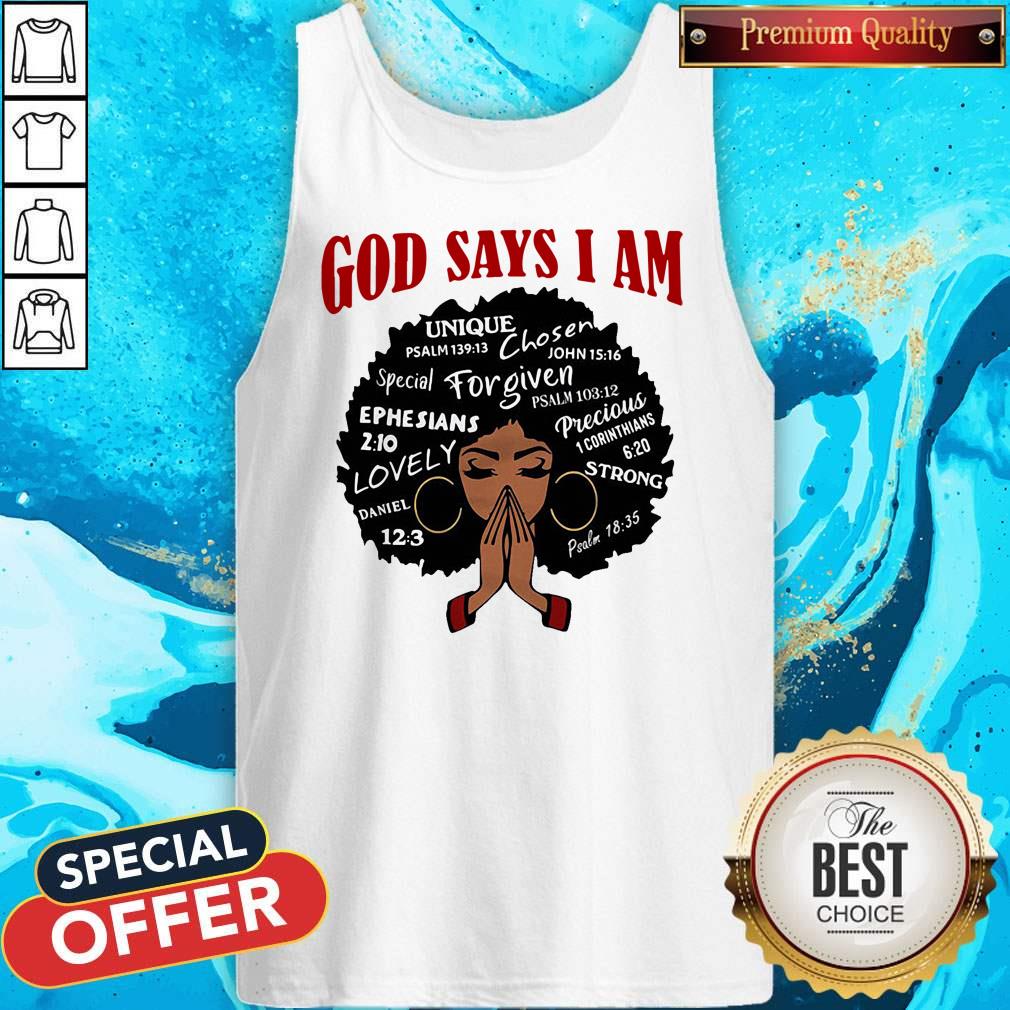 Pretty Black Girl God Says I Am Shirt - Image 3