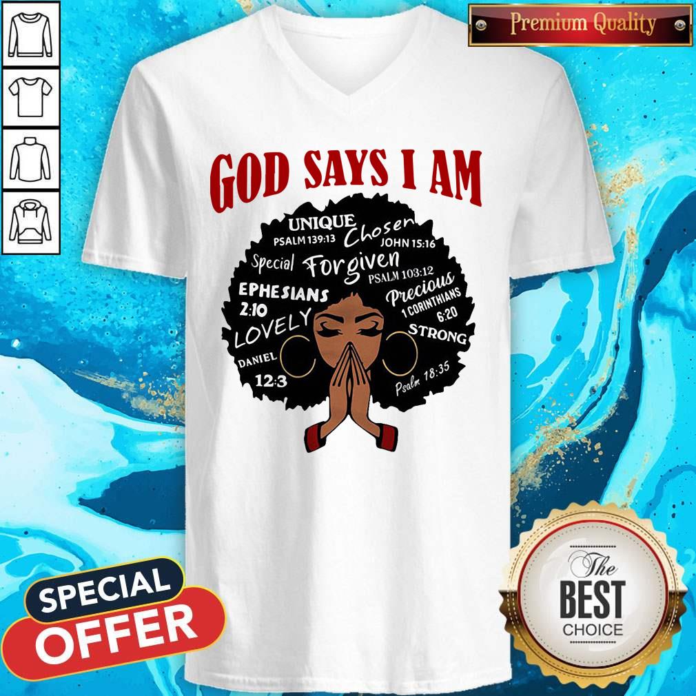 Pretty Black Girl God Says I Am Shirt - Image 2