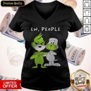 Alternative view of Snoopy And Grinch Face Mask Ew People Shirt