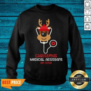 Alternative view of Attractive Christmas Medical Assistant On Duty Reindeer Nurse Funny Shirt
