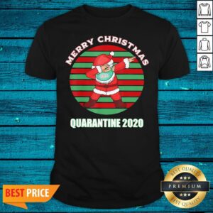 Cool Merry Christmas Quarantine Dabbing Santa Shirt