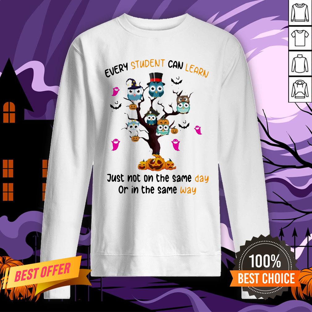 Every Student Can Learn Just Not On The Same Day Or In The Same Way Halloween Shirt - Image 4
