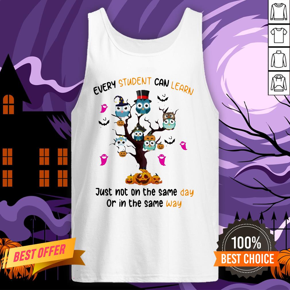 Every Student Can Learn Just Not On The Same Day Or In The Same Way Halloween Shirt - Image 3