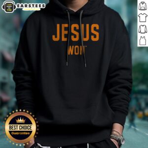 Alternative view of Nice Jesus Won Apparel Christian Faith Religious Message Theme Shirt