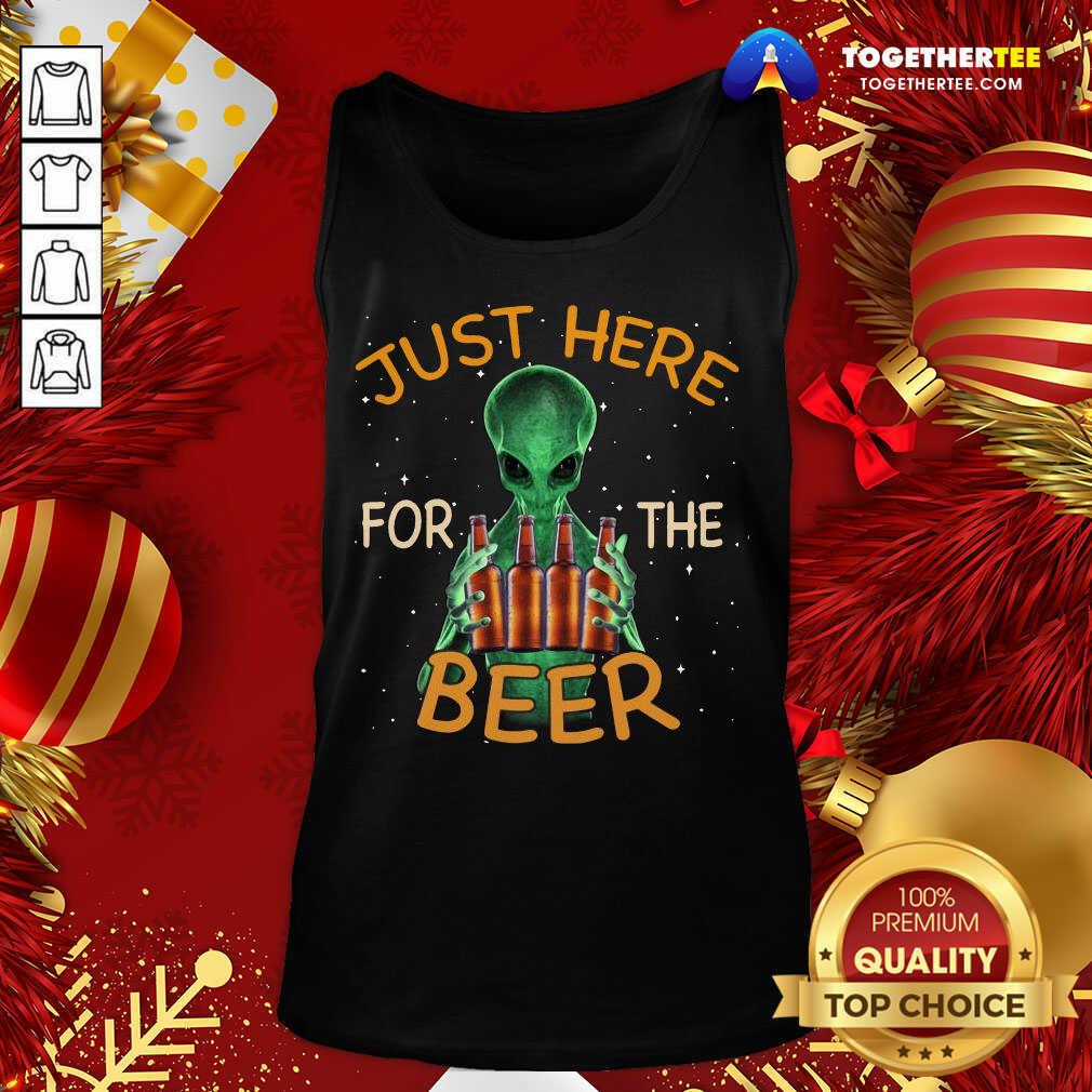 Original Alien Hug Just Here For The Beer Shirt - Image 3