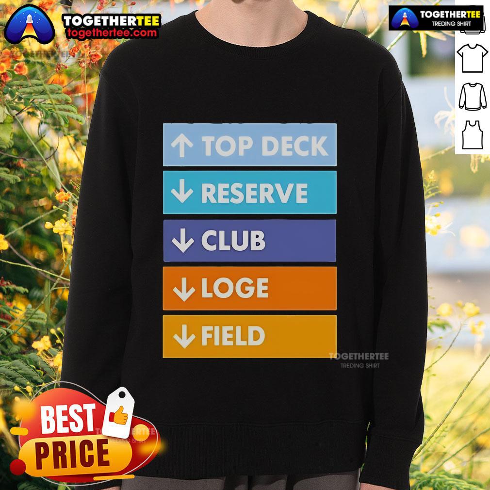 Official Top Deck Reserver Club Loge Field T-Shirt - Image 5