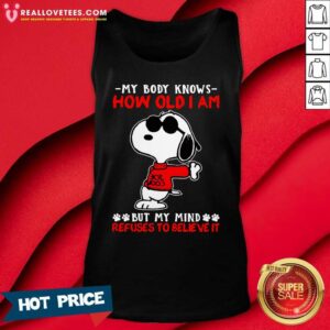 Alternative view of Lovely Snoopy How Old I Am Refuses To Believe It Shirt
