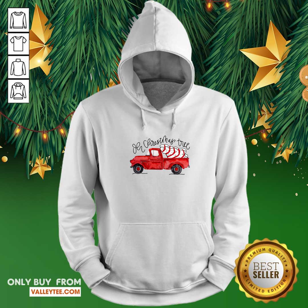 Beautiful Truck Red Oh Christmas Tree Shirt - Image 4