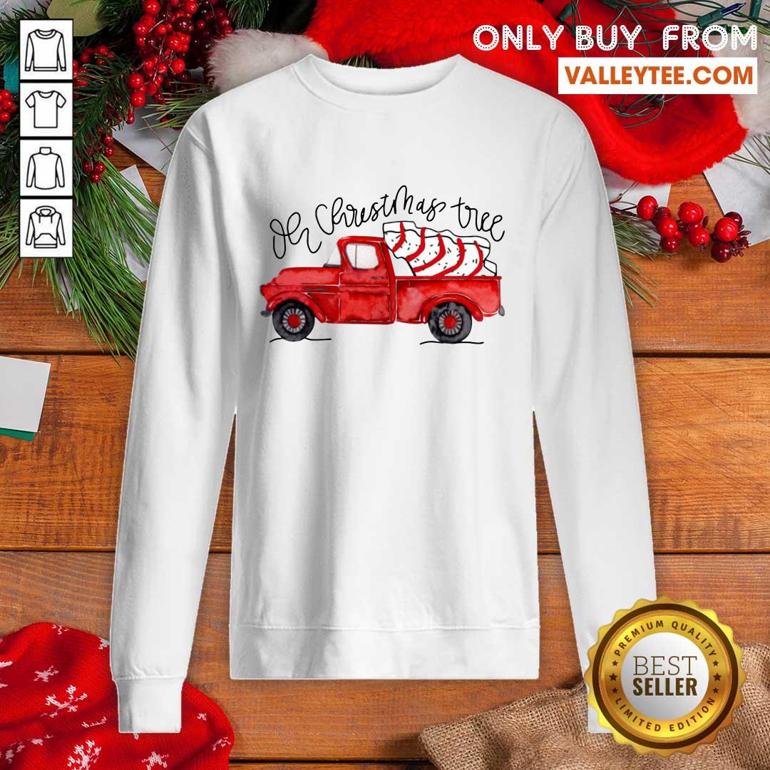 Beautiful Truck Red Oh Christmas Tree Shirt - Image 3