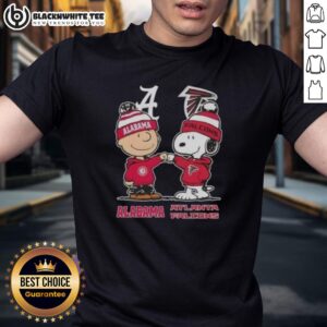 Good Snoopy And Charlie Brown Alabama Crimson Tide X Atlanta Falcons T-Shirt