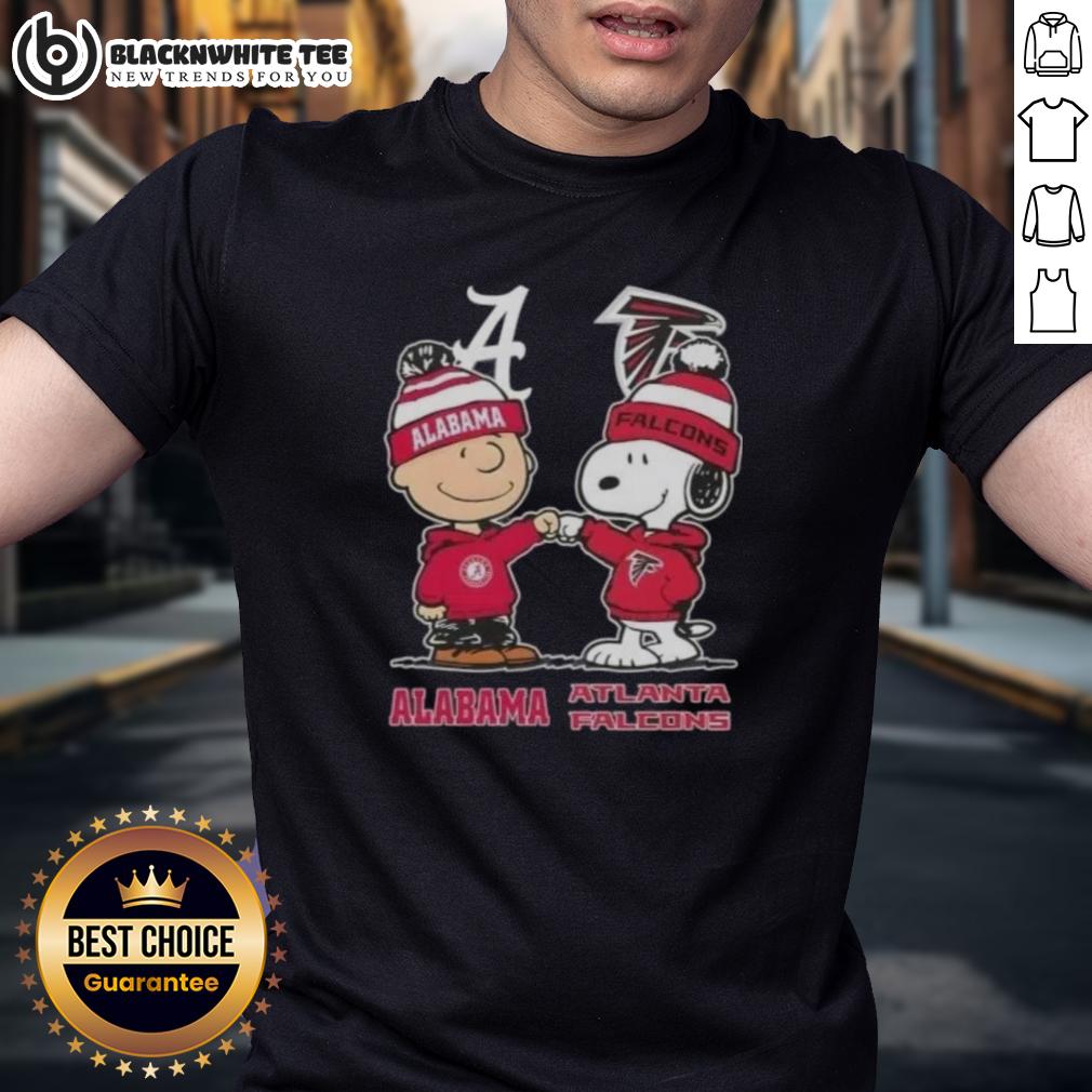 Good Snoopy And Charlie Brown Alabama Crimson Tide X Atlanta Falcons T-Shirt