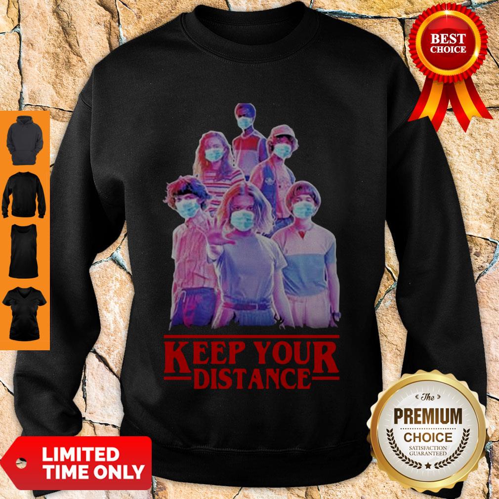 Strangerthings Eleven Mike Will Max Dustin Lucas Season Keep Your Distance COVID-19 Shirt - Image 3
