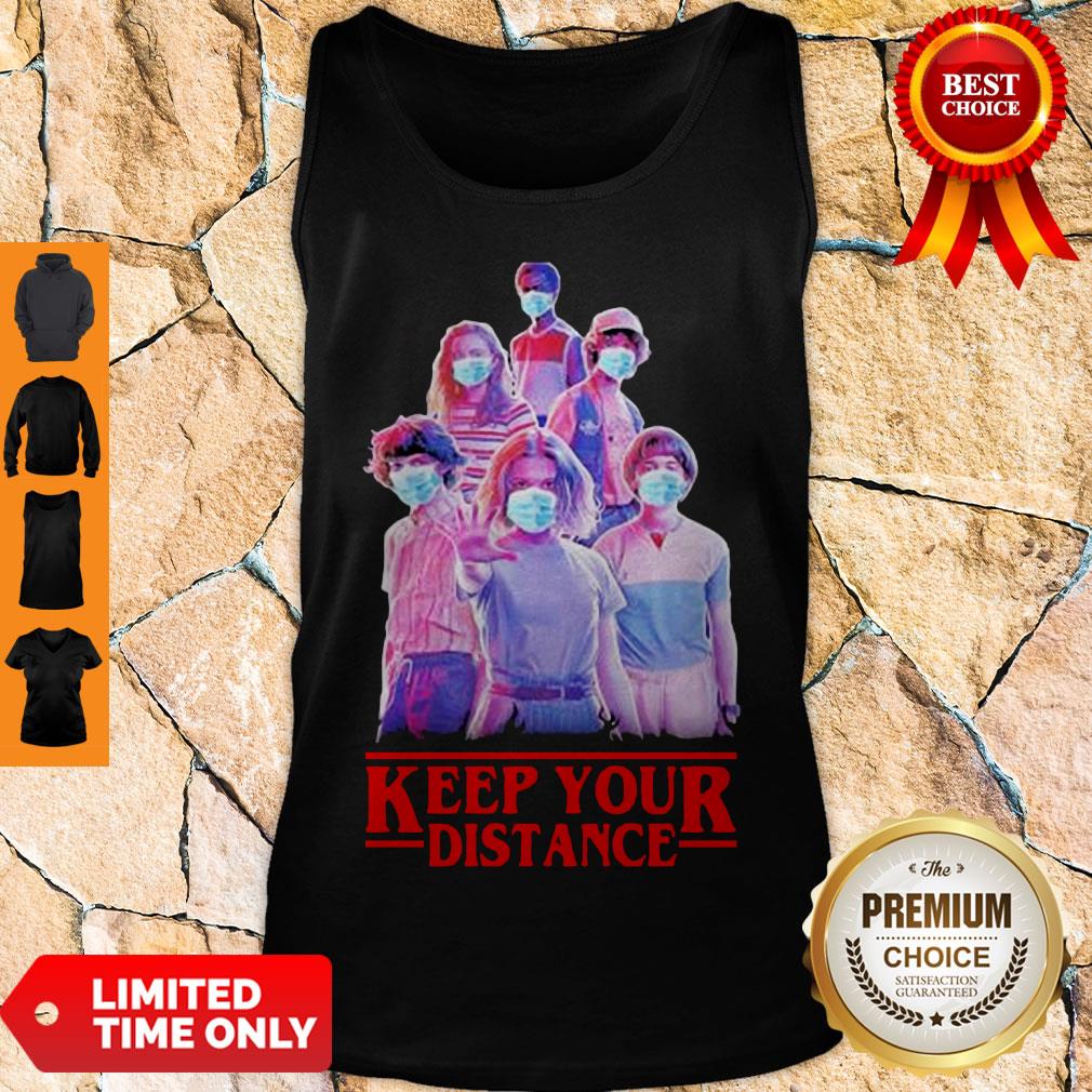Strangerthings Eleven Mike Will Max Dustin Lucas Season Keep Your Distance COVID-19 Shirt - Image 4