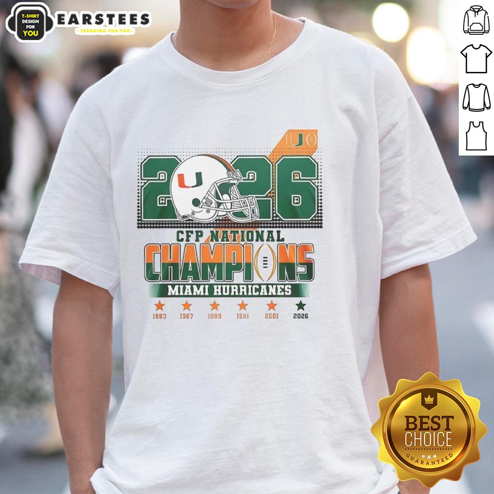 Original Miami Hurricanes CFP National Champions 2026 Helmet T-Shirt