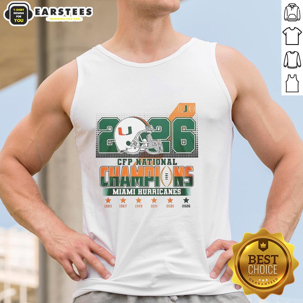 Original Miami Hurricanes CFP National Champions 2026 Helmet T-Shirt - Image 4
