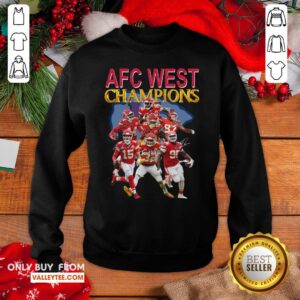 Alternative view of Cute Kansas City Chiefs AFC West Champions Signatures Shirt
