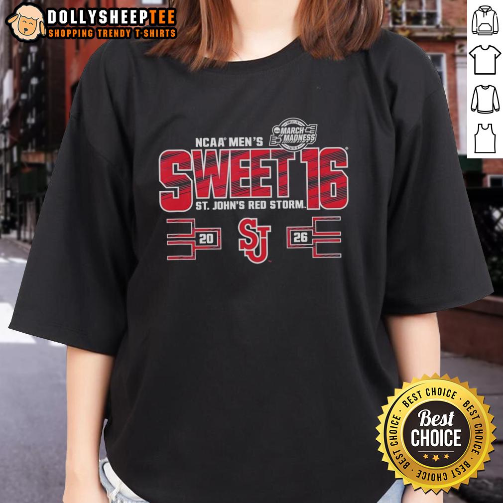 Top St John's Red Storm NCAA Men's Sweet 16 2026 Men's March Madness T-Shirt - Image 3