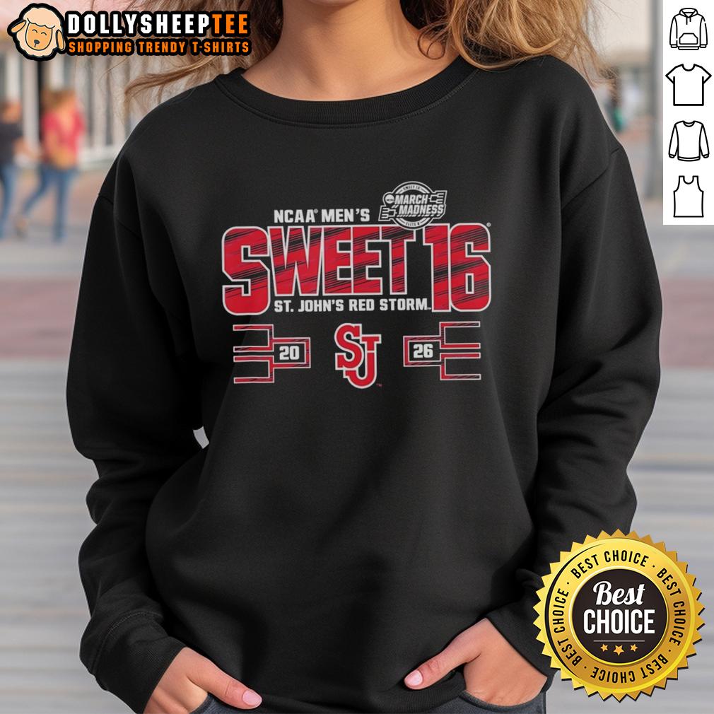 Top St John's Red Storm NCAA Men's Sweet 16 2026 Men's March Madness T-Shirt - Image 5
