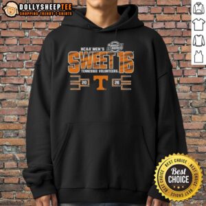 Alternative view of Top Tennessee Volunteers NCAA Men's Sweet 16 2026 Men's March Madness T-Shirt
