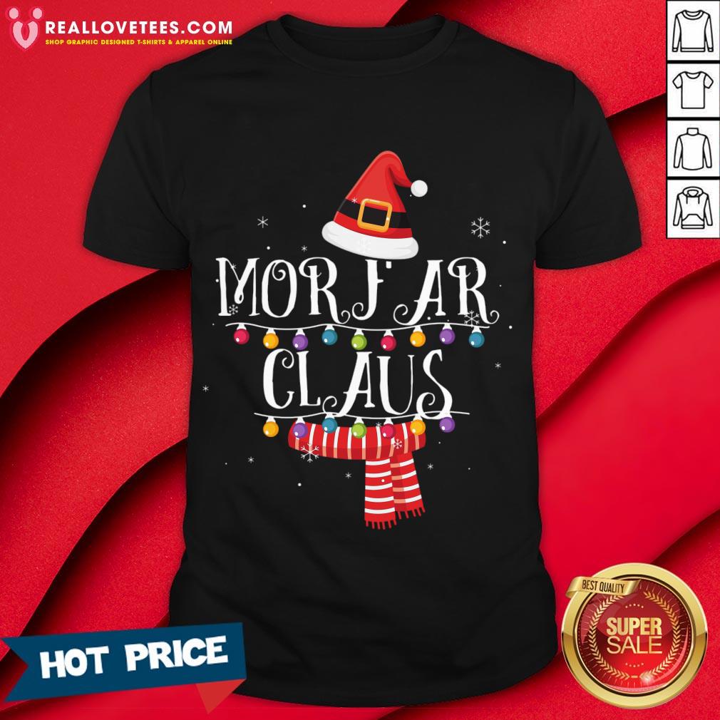 Cute Morfar Claus Santa Christmas Family Matching Shirt