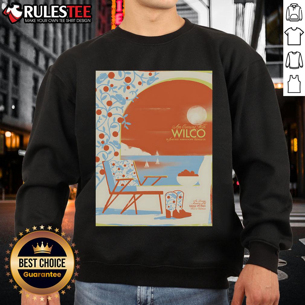 Official Wilco Valencia ES Marina Norte June 29 2025 Poster T-Shirt - Image 5