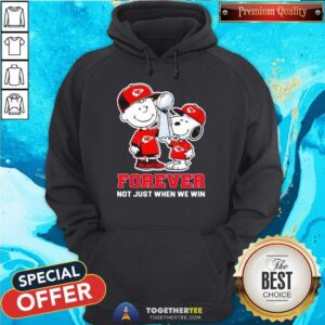 Alternative view of Snoopy And Charlie Brown Peanuts Lift The Trophy Forever Not Just When We Win Kansas City Chiefs T-shirt