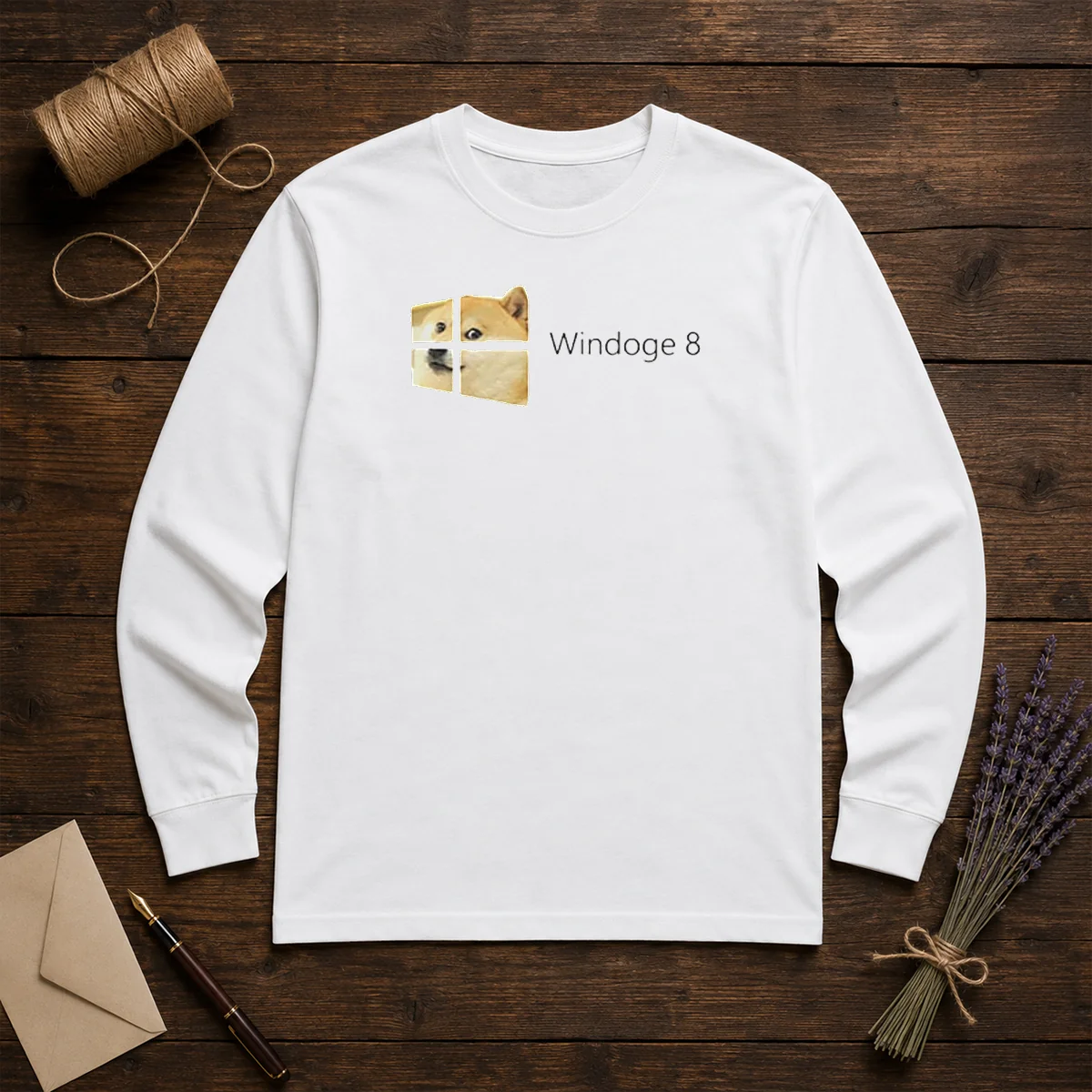 Pretty Windoge 8 Doge Windows Logo Shirt - Image 5