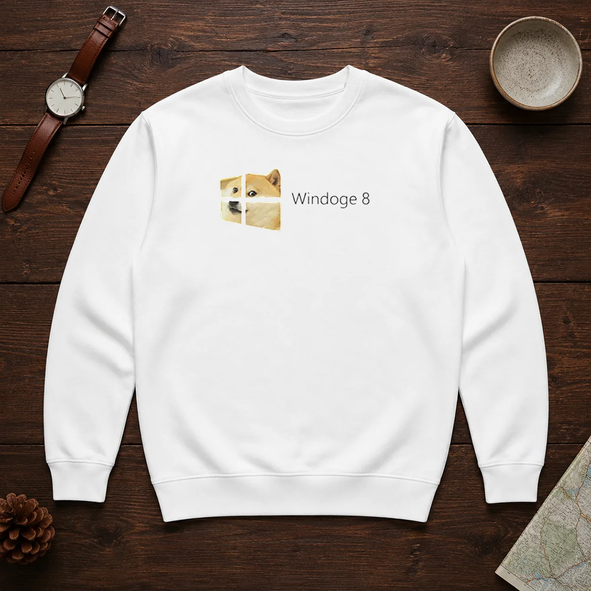 Pretty Windoge 8 Doge Windows Logo Shirt - Image 7