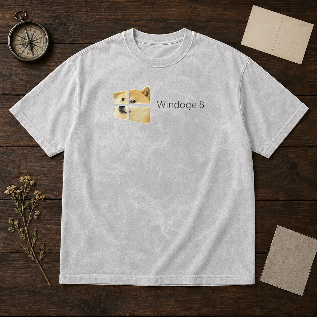 Pretty Windoge 8 Doge Windows Logo Shirt - Image 8
