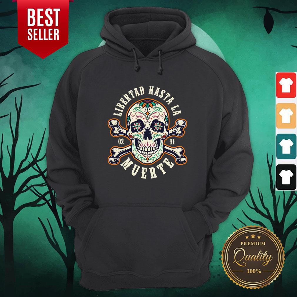 Retro Skull Libertad Hasta La Muerte Shirt - Image 3