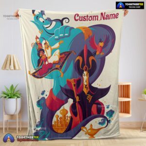Official Aladdin And The Magic Lamp Disney Cartoon Blanket Customize Blanket