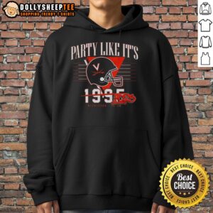 Alternative view of Awesome Party Like It's 2025 Virginia Cavaliers Football 46-38 Helmet T-Shirt