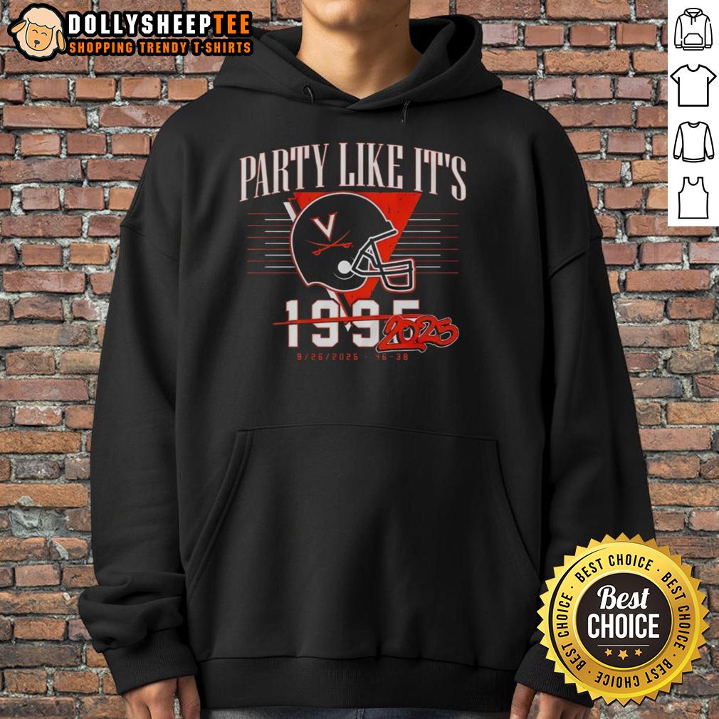 Awesome Party Like It's 2025 Virginia Cavaliers Football 46-38 Helmet T-Shirt - Image 2