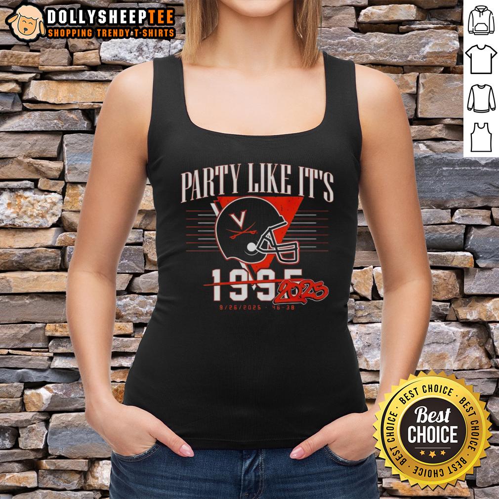 Awesome Party Like It's 2025 Virginia Cavaliers Football 46-38 Helmet T-Shirt - Image 4