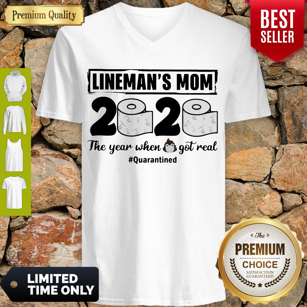 Good Linemans Mom 2020 The Year When Shit Got Real Quarantined Toilet Paper Mask Covid19 Shirt - Image 2