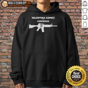 Alternative view of Hot Valentina Gomez For Congress 31 Gun T-Shirt