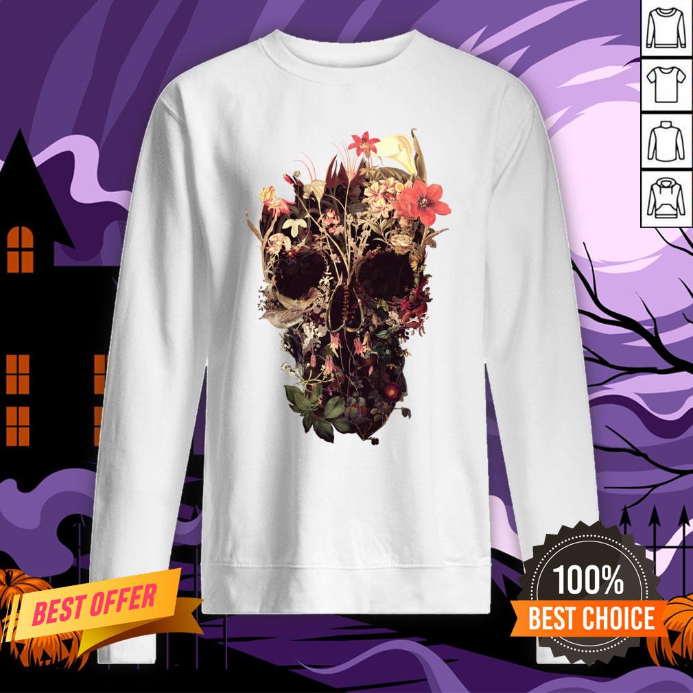 Bloom Skulls Day Of The Dead Muertos Shirt - Image 4