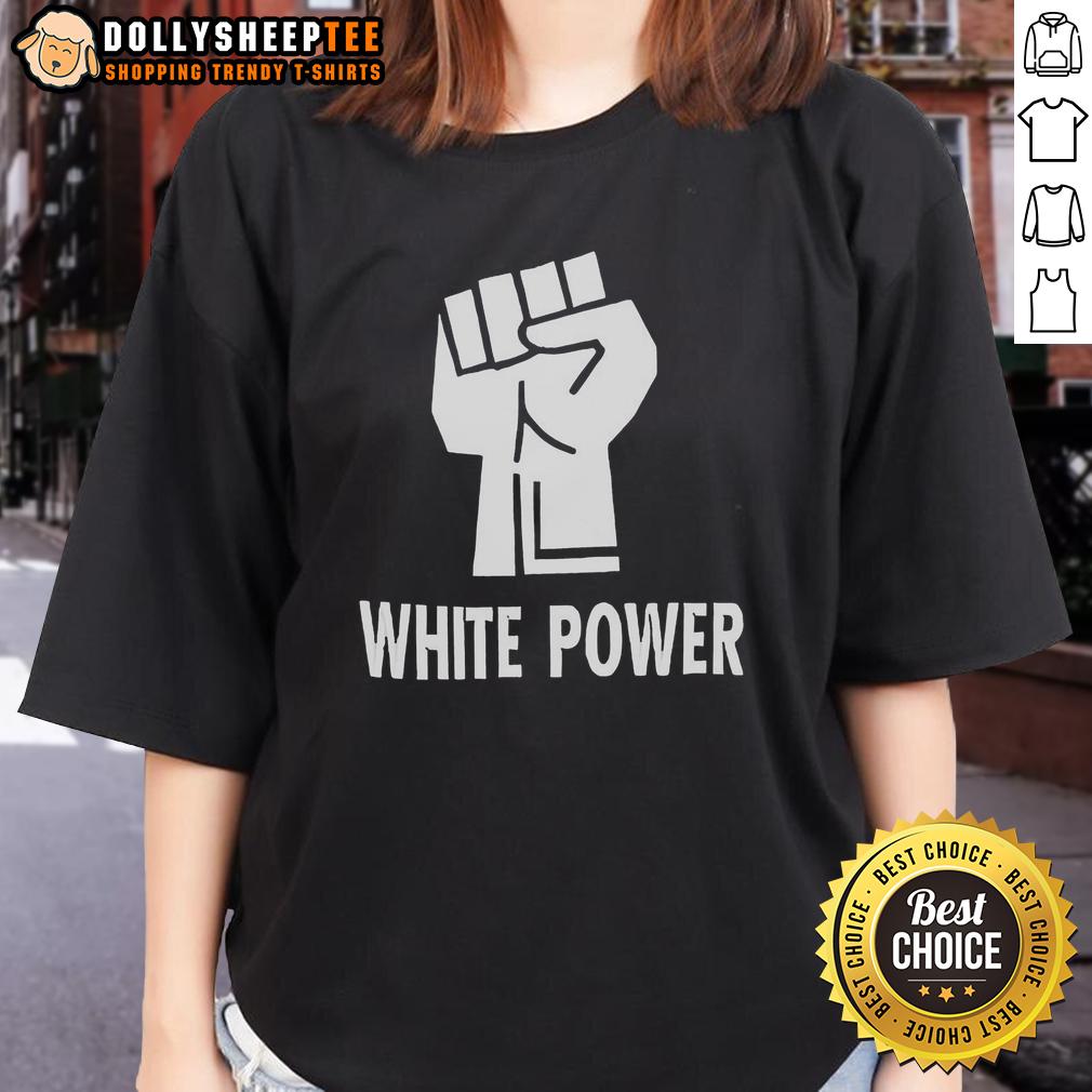 Pretty White Power Raised Fist T-Shirt - Image 3