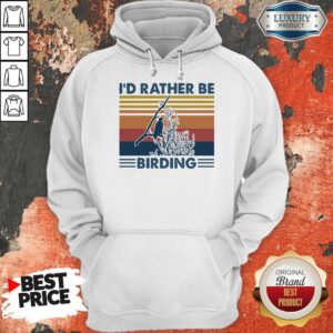 Alternative view of Official Bird Watching I’d Rather Be Birding Vintage Retro Shirt