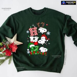Ho Ho Ho Peanuts Snoopy Dog Christmas Sweatshirt